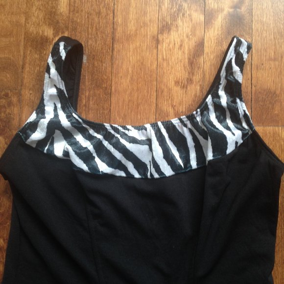 90's Velvet Zebra Print Corset Fitting Top - Picture 8 of 9